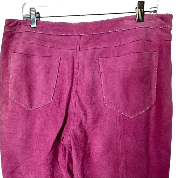 Vintage 90's Lilly Pulitzer 100% Lamb Suede Pink High Rise Lined Pants Sz‎ 12 - Picture 4 of 6